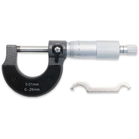 Präzisions-Mikrometer 0-25mm 0,01mm, Außen-Messwerkzeug mit metrischer Skala (1/5)
