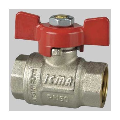 VALVOLA A SFERA F/F A PASSAGGIO TOTALE C/FARFALLA IN ALLUMINIO 3/8 PN 50 ICMA