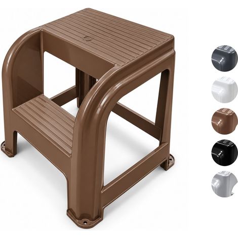 Taburete con escalón de Plástico Multiusos y Resistente – Asiento Elevador dos Peldaños