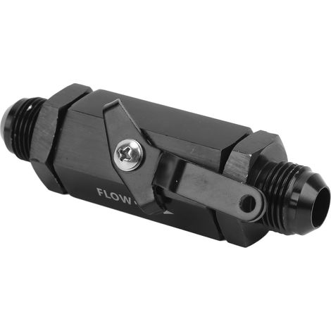 Clapet anti-retour d'arrêt de carburant en alliage d'aluminium 6061, anodisé noir, robuste et antirouille, pour tuyau AN10 (1/5)