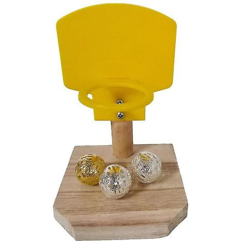 Mini-jeu de basket-ball pour perroquet, idéal pour entraîner l'intelligence des perruches. (1/4)