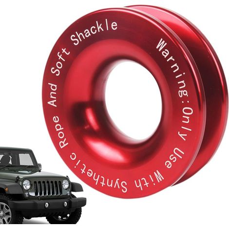 Anneau de Récupération, Manille Souple 41 000 LB, Poulie d'Arrachage Robuste pour Récupération Hors Route, Outil de Récupération de Véhicules 4x4, Récupération de Terrain (1/5)