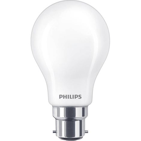 Philips ampoule LED Standard B22 60W Blanc Chaud, Dépolie, Verre (1/5)