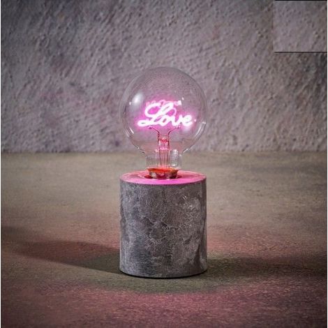 Tischlampe LOVE rosa mit Timer 180x80
