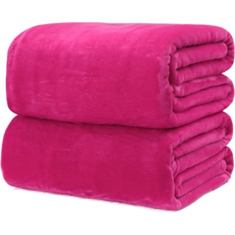 Plaid - Fleece - 150 x 200 cm - Polyester - Lavable En Machine - Pour Lit Canapé Chambre - 1 Pièce (1/5)