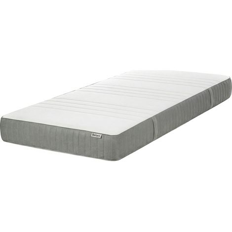 Colchón de espuma viscoelástica firme duro con funda extraíble de poliéster con cremallera accesorios de dormitorio blanco 80 x 200 cm Cheer