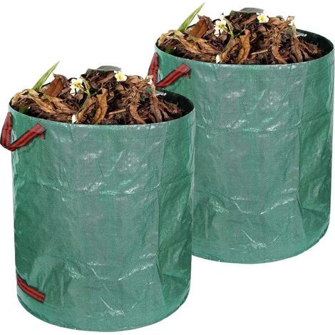 Waste bag, Pack of 2 self-supporting 400L PP waste bags (1/5)