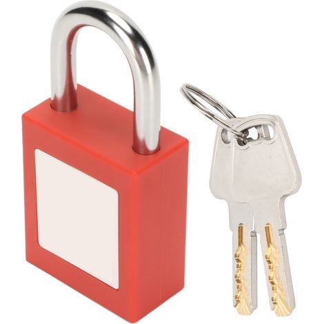 Cadenas de consignation/déconsignation 25 mm avec 2 clés, isolation en nylon et laiton, pour site industriel (1/5)
