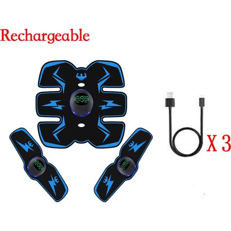 Ferngesteuerter EMS-Muskelstimulator, intelligentes elektrisches Fitnessgerät für Bauchmuskeltraining und Gewichtsabnahme, Figurformende Aufkleber - AquaForge