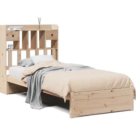 Maison Exclusive - Giroletto con Libreria senza Materasso 75x190 cm in Legno Pino