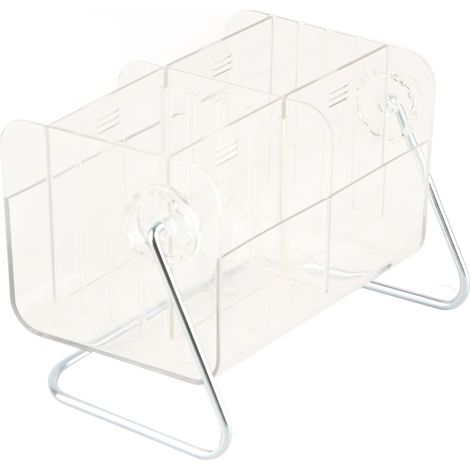 Support transparente de télécommande en plastique, organiseur de bureau, boîte de rangement pour smartphone, lunettes et divers accessoires (1/5)