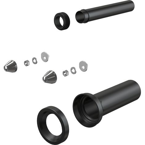 Accessoire complet pour WC Alcadrain DN90, 300 mm, PE, chromé (1/2)
