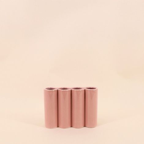 Vase en céramique alvéolé coloré, H17cm (1/5)