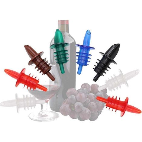 Lot de 10 becs verseurs anti-fuites pour bouteilles d'alcool, compatibles lave-vaisselle. (1/4)