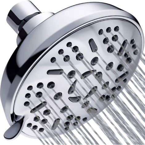 Pommeau de douche pluie haute pression avec spa de massage, 9 pommeaux de douche pluie fixes combinés pour la maison, chrome (1/4)
