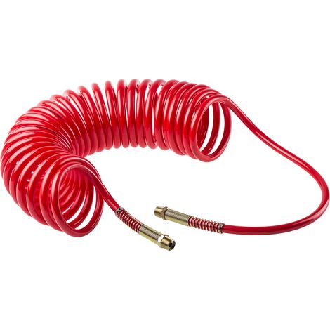 Tuyau spiralé CPC, avec raccord BSPT 3/8, Rouge, Diam.ext 12mm, Long. 6m ( Prix pour 1 ) (1/2)