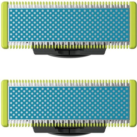 OneBlade Rasierklingen, 2er-Pack, Blau & Grün, für sanfte Hautpflege-Kompatibles Produkt
