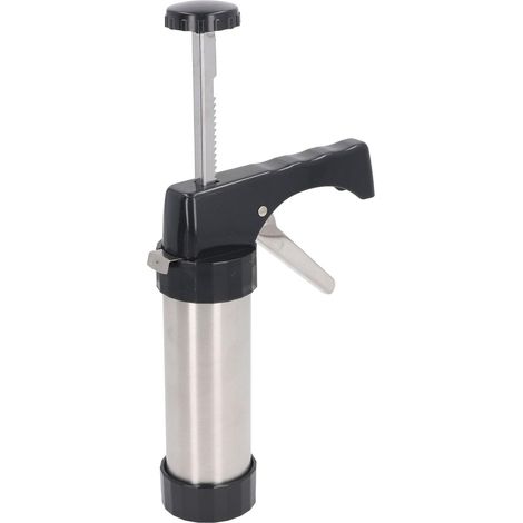 1 - Presse à Churros - Kit Décoration Biscuits - Acier Inoxydable - Pour Pâtisserie Maison et Gâteaux - 7 Embouts - Argent (1/5)