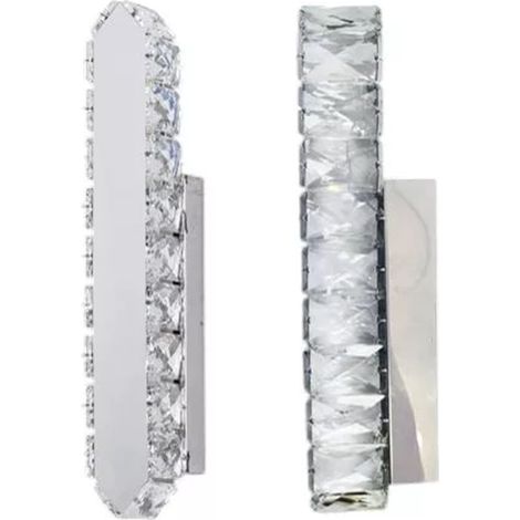 TrAdE Shop Traesio - Applique Led Lampada Da Parete 5w In Acciaio Vetro Interruttore Cct Switch Moderno Aq21-3c - (1/5)