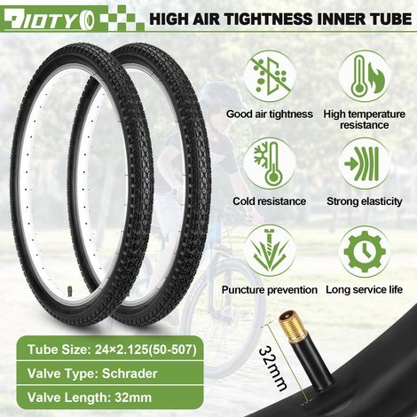 Bicycle inner tube road tire set, 242.125, bicycle and mountain bike tires. (1/4)