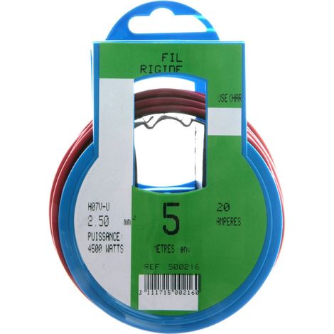 COURONNE 5M HO7V-U 2,5 ROUGE PROFIPLAST PRP500216