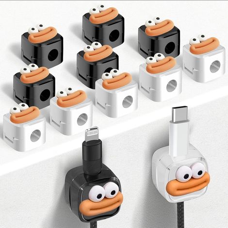 Organizador de cables, juego de 12 clips para cables, clips magnéticos para cables bonitos y originales, organizador de cables de escritorio (1/5)