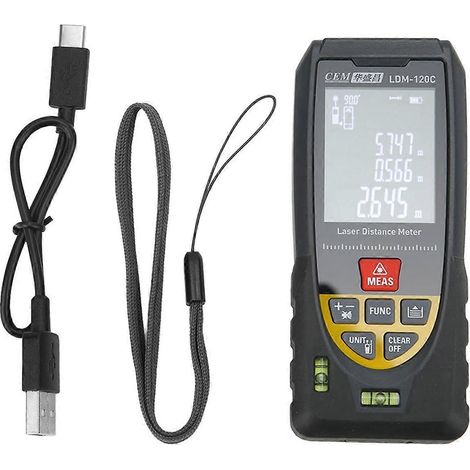 Laser-Entfernungsmesser LDM-120C Hochpräziser, blendfreier Laser-Infrarot-Entfernungsmesser mit elektronischem Lineal