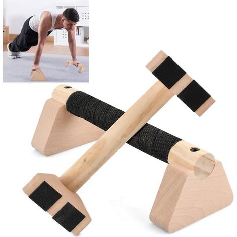 Barres parallèles (lot de 2), 25 cm, avec base antidérapante, idéales pour la gymnastique (pompes, callisthénie, yoga), poignée épaisse. (1/5)