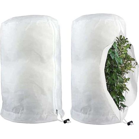 Winterliche Pflanzenschutzhaube, schützt Pflanzen vor Frost, 80 x 100 cm, 2 Stück