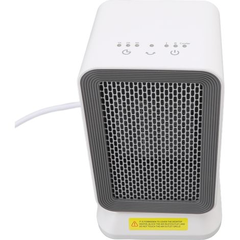 Radiateur de bureau 3 niveaux de température 35°C avec oscillation, écran tactile, arrêt automatique après chute, prise européenne 220V (1/5)