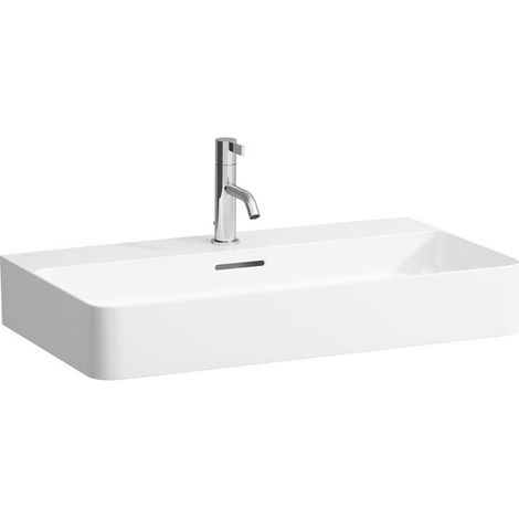 Vasque à poser VAL 750 x 420 mm avec trop-plein, version 1 trou pour robinet LAUFEN