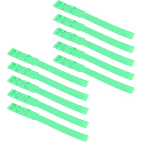 Lot de 10 colliers d'identification pour bovins (anneaux de marquage) - Fournitures pour l'élevage - Vert (1/5)