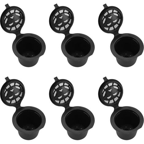Lot de 6 paniers-filtres de rechange réutilisables en acier inoxydable pour capsules de café (1/3)