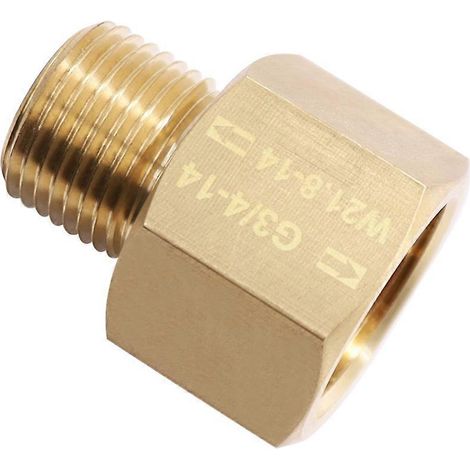 Adaptateur pour cartouche CO2 Quooker Cube, filetage femelle G3/4 vers mâle W21.8 (1/5)