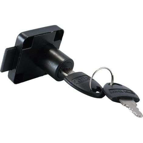 Cam Locks with Key, Same Security, for Furniture, Drawers, Cabinets, Mailboxes, Etc - Black (Pack of 2) (1/5)