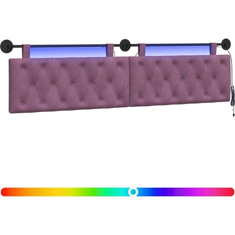 Tête de lit suspendue Pourpre Velours vidaXL (1/5)