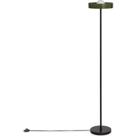 Lampadaire en verre et métal finition brillant H158cm - Vert - Flo (1/5)