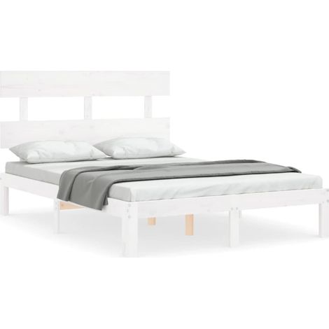 Maison Exclusive - Estructura cama de matrimonio con cabecero mad
