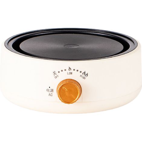 Plaque chauffante électrique mini anti-surchauffe pour thé, bureau et maison, 220V, fiche CN, beige (1/5)