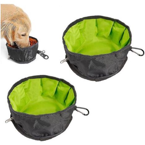 2 gamelles de voyage pliables pour chien, compatibles avec les animaux de compagnie, anti-fuite, portables (1/5)