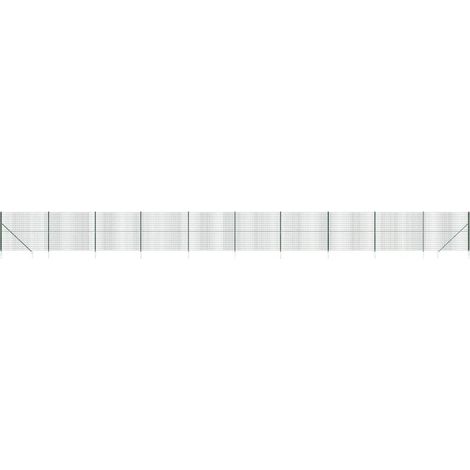 Maison Exclusive - Maschendrahtzaun mit Bodenhülsen Grün 1,4x25 m