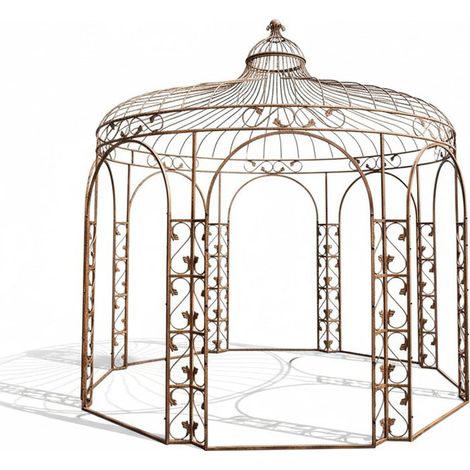 Gloriette Elena fer rouille 337x337x351cm
