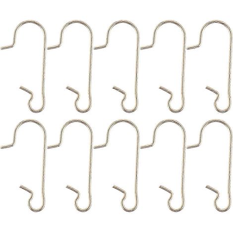 Crochets de suspension pour boules de Noël, couleur dorée, 3 x 1 x 0,1 cm, lot de 100. (1/5)