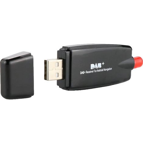 Receptor de audio DAB+, plástico ABS resistente, 5,5 x 3,5 x 1,5 pulgadas, compatible con radios de coche Android, conexión USB, rango de frecuencia 174-240 MHz. (1/5)