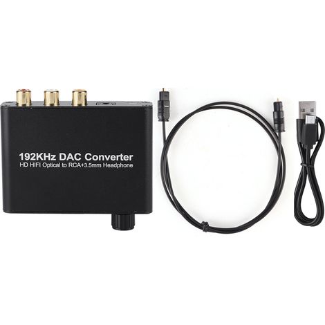 Convertisseur numérique audio analogique Toslink coaxial optique 5.1 HD, décodeur numérique stéréo RCA (1/5)