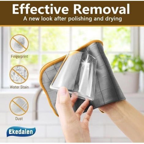 Wiederverwendbare Reinigungstücher aus Kohlefaser – 6er-Pack – 40 x 40 cm, zur Reinigung von Küchenbesteck, Details (1/3)