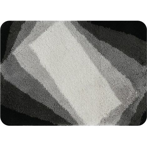 Tapis de bain Acrylique KALI 70x120cm Noir & Gris Spirella