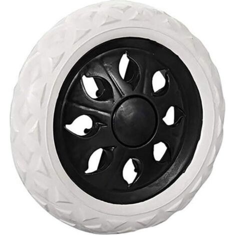 Roues de rechange pour chariot de courses, extérieur en mousse gaufrée blanche pour chariot, chariot à main, chariot à bagages et vélo (noir) (1/3)