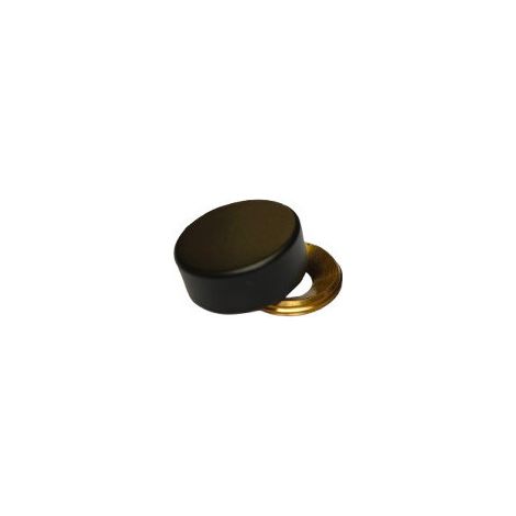 Rosace cyndrique ou cache vis (1 rosace et 1 cuvette de vis) Laiton noir Diamètre 20 Vis 5 à 6-1 pièce