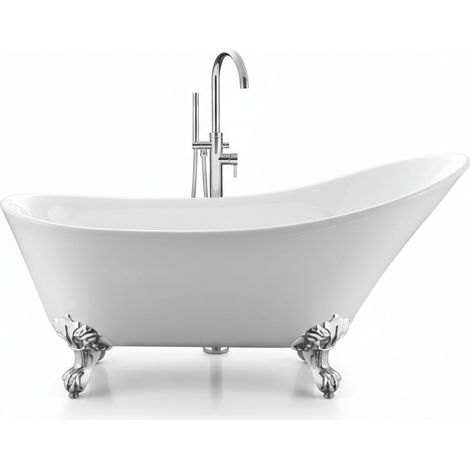 Freistehende Badewanne BALMAIN Adlerfüße CHROM 161
